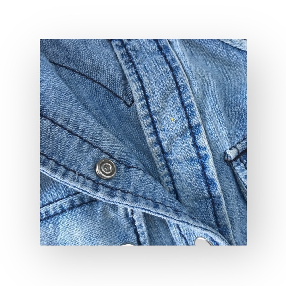 new True Religion ʊ Lucy Denim Button Down Western Inspired Shirt ʊ Sundance XS - Picture 5 of 16